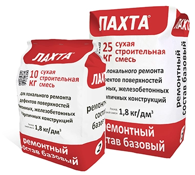 Ремонтный состав для для конструкционного ремонта бетона ЛАХТА ремонтный состав базовый, мешок 25 кг