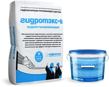 Гидроизоляционная смесь проникающего действия Гидротэкс В (Водоостанавливающий), мешок 25 кг