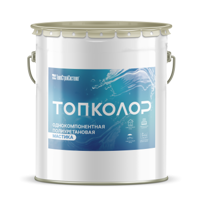 Полиуретановая мастика для гидроизоляции ТОПКОЛОР (Topcolor), ведро 25 кг