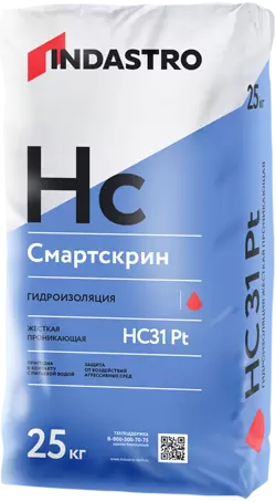 Гидроизоляционная смесь проникающего действия Смартскрин HC31 Pt, мешок 25 кг