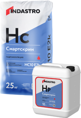 Гидроизоляционная смесь эластичная, двухкомпонентная Смартскрин HK10 E2k, комплект 35 л
