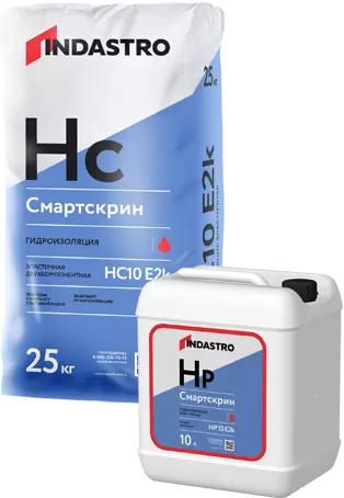 Гидроизоляционная смесь эластичная, двухкомпонентная Смартскрин HK10 E2k, комплект 35 л