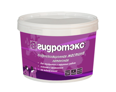 Мастика гидроизоляционная латексная Гидротэкс, ведро 6 кг